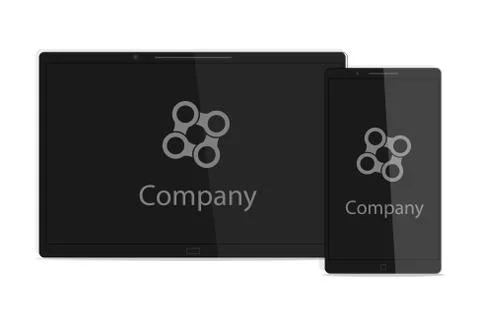 Vector illustration digital tablet PC and mobile smartphone Stock Illustration