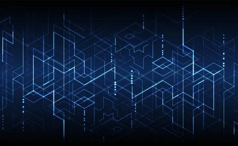 Vector illustration. Digital technology and engineering background. Stock Illustration