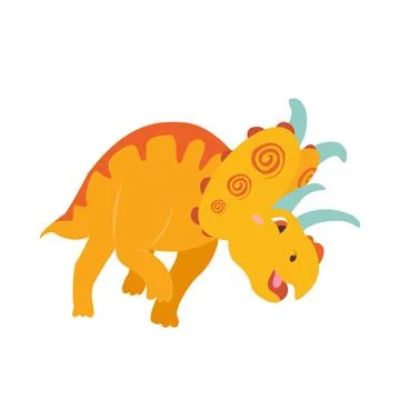 Vector illustration with dinosaur. Illustrazione stock