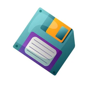 Vector illustration diskette, floppy disk, electronic storage device Stock Illustration