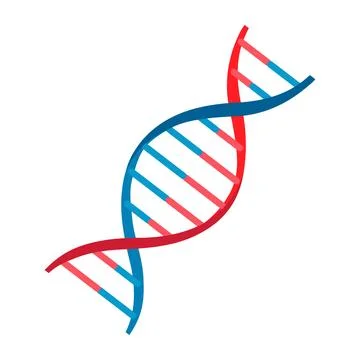 Vector illustration. DNA molecule icon isolated on white background. Stock Illustration