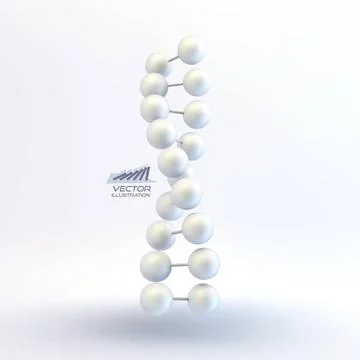 Vector illustration of dna structure in 3d. With place for text. Vector il... Fotos de archivo