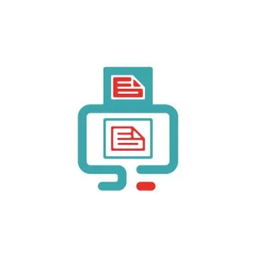 Vector illustration of document file mail icon. 库存插图