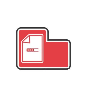 Vector illustration document flat icon Stock Illustration