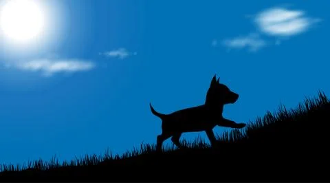 Vector illustration of dog. Stock Illustration