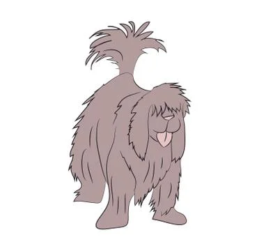 Vector illustration dog is standing Stock Illustration