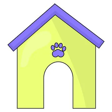 Vector illustration of a doghouse in a flat style Stock Illustration