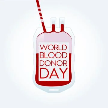 Vector illustration of Donate blood concept for World blood donor day. Stock Illustration
