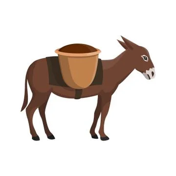 Vector illustration of a donkey Stock Illustration