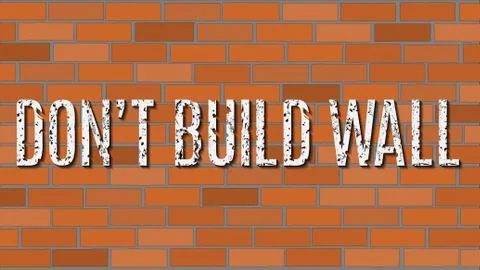 Vector illustration. Don't build wall. Stock Illustration