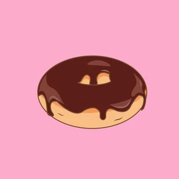 Vector illustration of donut cartoon Stock Illustration