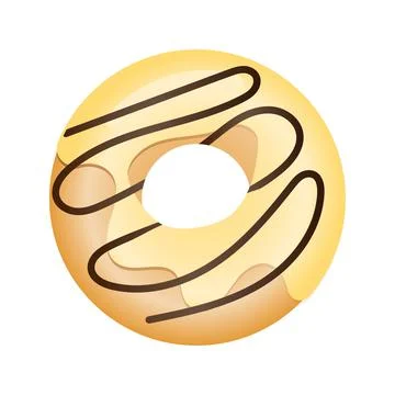 Vector illustration of donut in glaze in flat style Stock Illustration