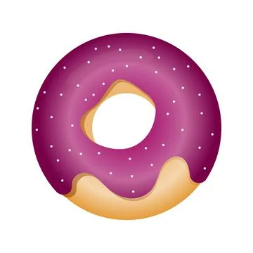 Vector illustration of donut in glaze in flat style Stock Illustration