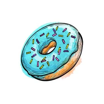 Vector illustration of donut Illustrazione stock