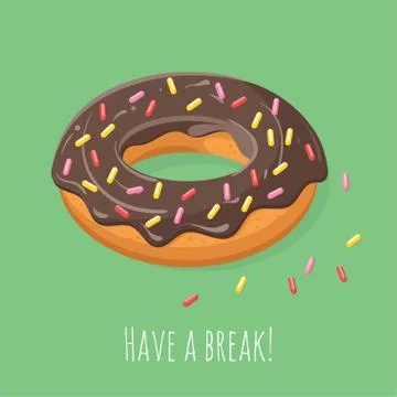 Vector illustration of donut. Stock Illustration