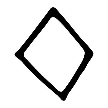 Vector illustration doodle hand drawn geometric diamond shape black liner pen Illustrazione stock