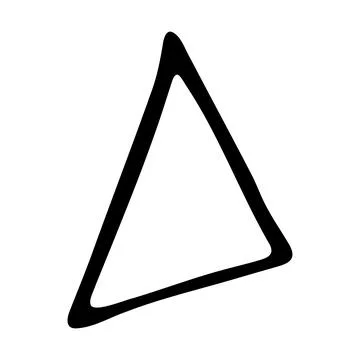 Vector illustration doodle hand drawn geometric triangle shape black liner pen Ilustración de archivo