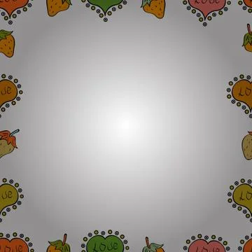 Vector illustration. Doodles elements hand drawn frames. Illustration in white, 库存插图