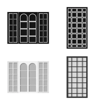 Vector illustration of door and front icon. Collection of door and wooden stock Stock Illustration