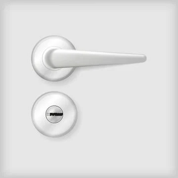 Vector illustration of door handle and lock Stock Illustration