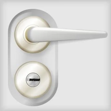 Vector illustration of door handle. Stock Illustration