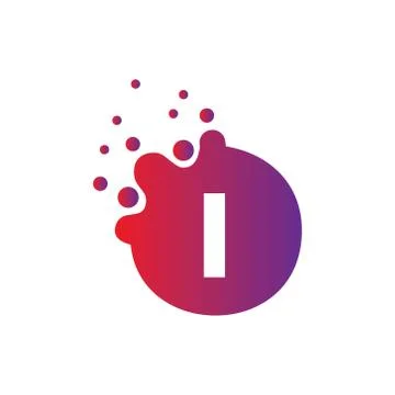Vector illustration Dots Letter icon Logo Letter Design Vector with Dots. Stock Illustration
