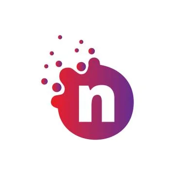 Vector illustration Dots Letter icon Logo Letter Design Vector with Dots. Stock Illustration