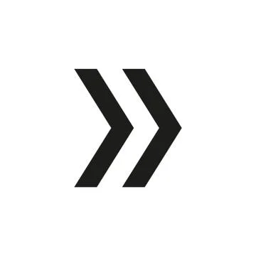 Vector illustration of double arrows icon design. Stock Illustration