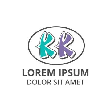 Vector illustration double letter k cleaning service icon logo design Stock Illustration