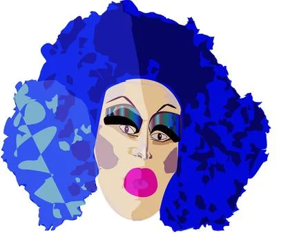 Vector illustration of a Drag Queen Stock Illustration
