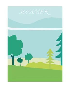 Vector illustration. Drawing of the seasons. Flat style. Banners for books,.. Stock Illustration