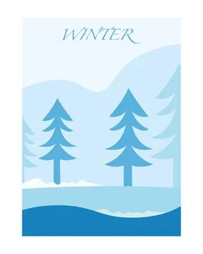 Vector illustration. Drawing of the seasons. Flat style. Banners for books,.. Stock Illustration