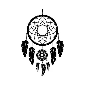 Vector illustration of dreamcatcher in boho style. Mystery interior. Illustrazione stock