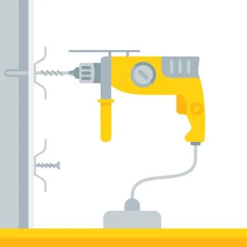 Vector Illustration of Drill Stock Illustration