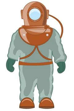 Vector illustration driver in heavy special suit Illustrazione stock