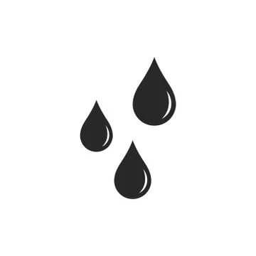 Vector illustration of drops icon on white background. Isolated. Stock Illustration