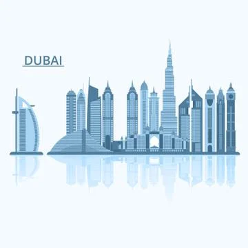 Vector illustration of Dubai city Ilustración de archivo