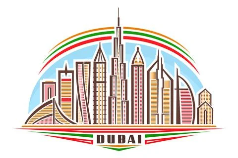 Vector illustration of Dubai Illustrazione stock