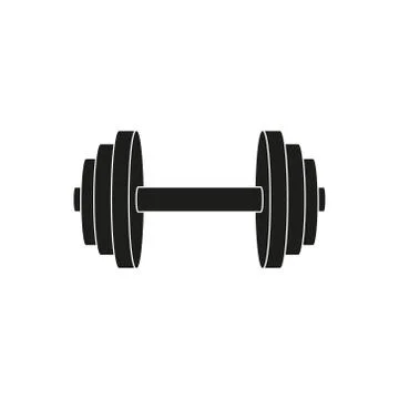 Vector illustration of dumbbell weights icon. Isolated. Stock Illustration