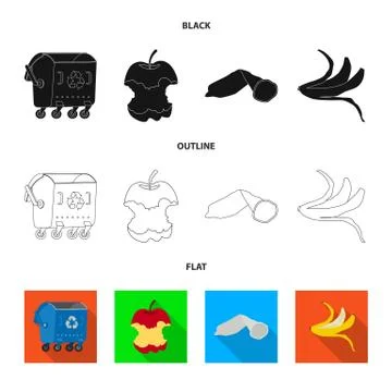 Vector illustration of dump and sort sign. Collection of dump and junk vector イラスト素材