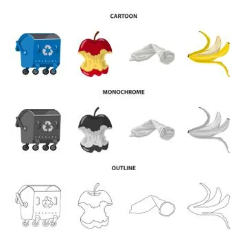 Vector illustration of dump and sort icon. Set of dump and junk vector icon for イラスト素材