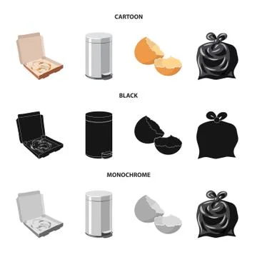 Vector illustration of dump and sort icon. Collection of dump and junk vector Stock Illustration