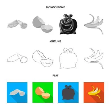 Vector illustration of dump and sort sign. Set of dump and junk vector icon for Stock Illustration