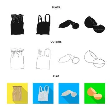 Vector illustration of dump and sort logo. Collection of dump and junk vector イラスト素材