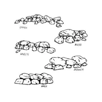 Vector Illustration of Dutch Dolmen イラスト素材