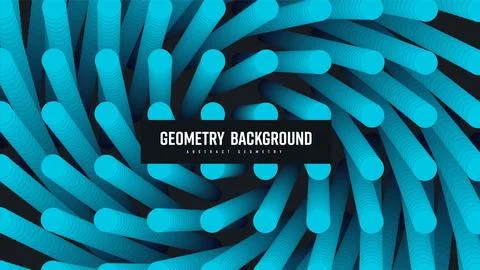 Vector illustration in dynamics, abstract background with round blue elemen.. Stock Illustration