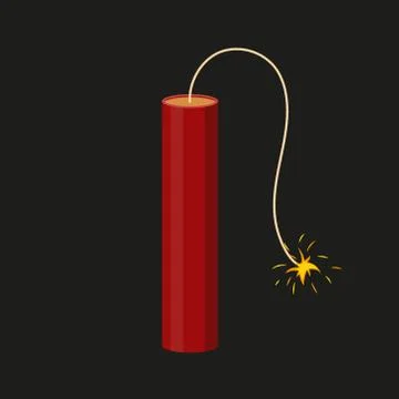 Vector illustration of dynamite bomb. Vector illustration. Isolated. 스톡 일러스트