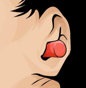 Vector illustration of ear plugs Stock Illustration