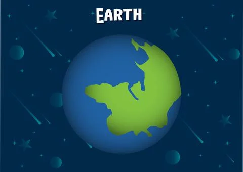 Vector illustration of Earth planet Stock Illustration