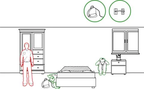 Vector illustration of a earthquake protection methods Stock Illustration